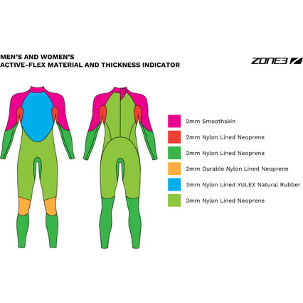 2026 ZONE3 Womens Active-Flex Swim Wetsuit WS25WACTF101 - Black / Orange